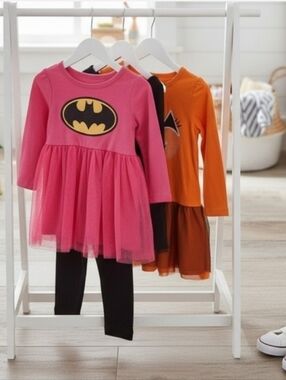 DC Batman  & Halloween Tops + 1 Black Legging | Bundle Set | Baby 6-9M